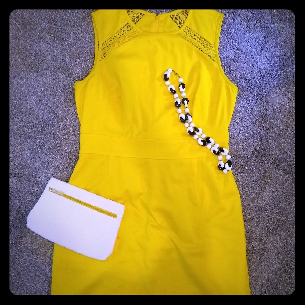 Calvin klein yellow cocktail dress set